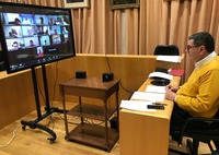 Moreno Ferrer durante la reunión en la 'Mesa Técnica'